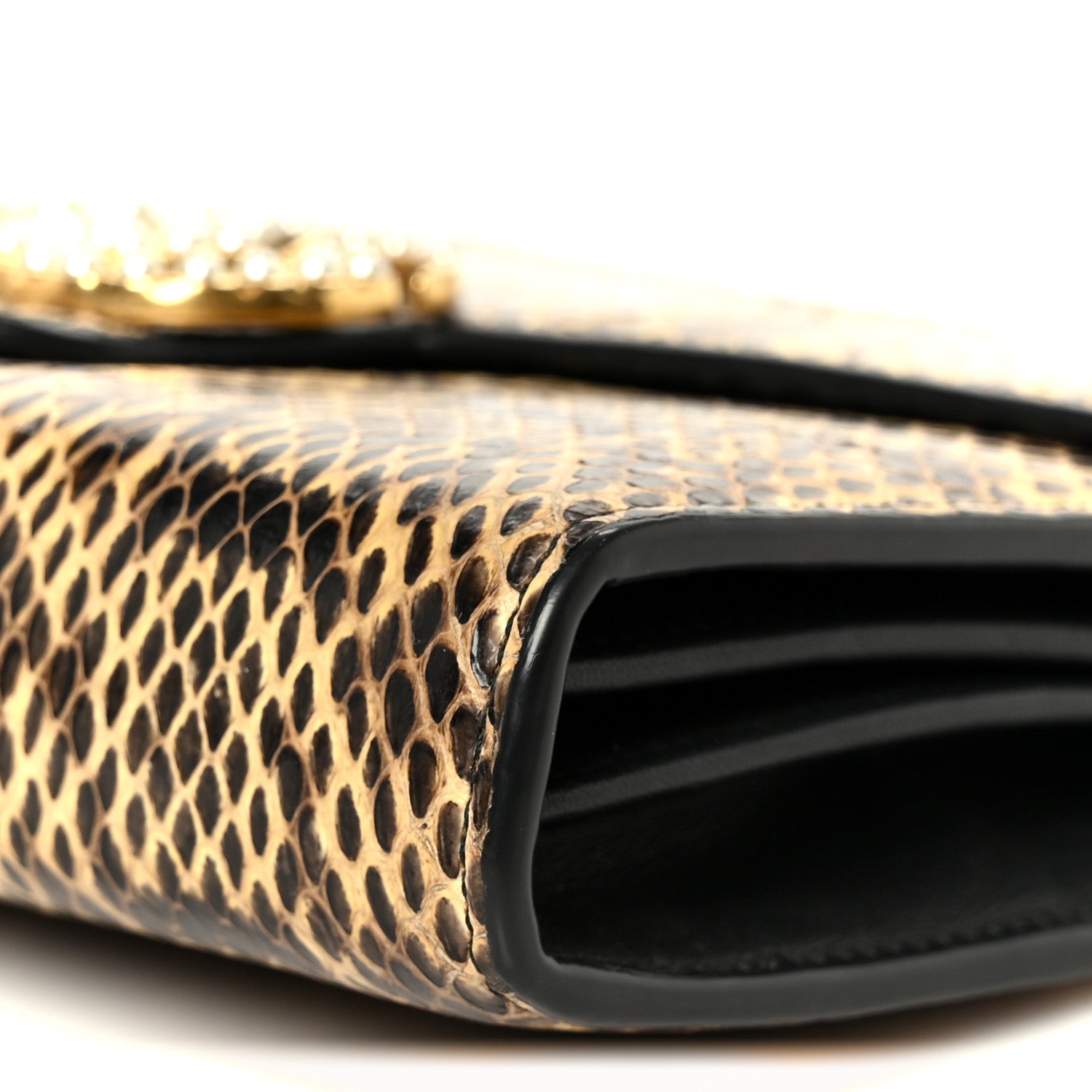 Gucci Snakeskin Pearly GG Marmont Chain Wallet Roccia 10 of 10