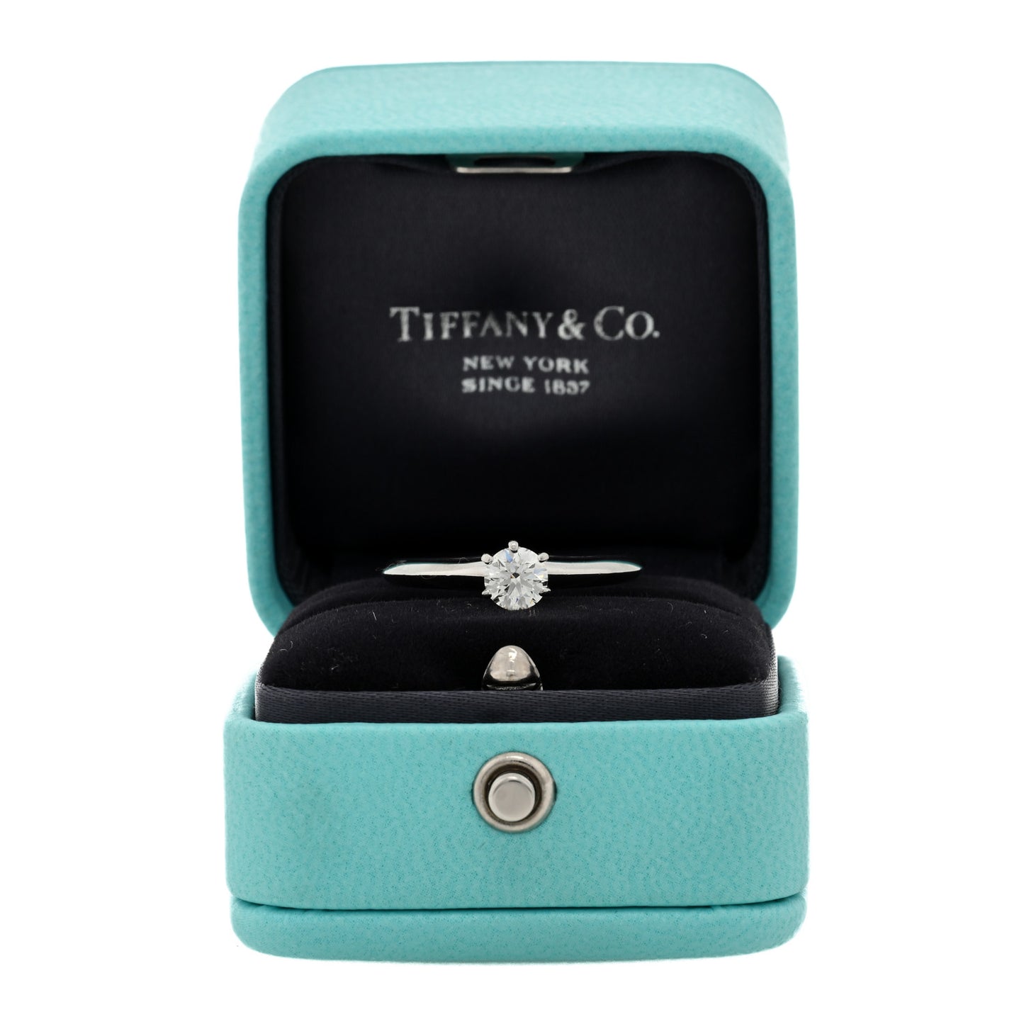 Platinum Diamond .54ct Solitaire Engagement Ring 58 8.25