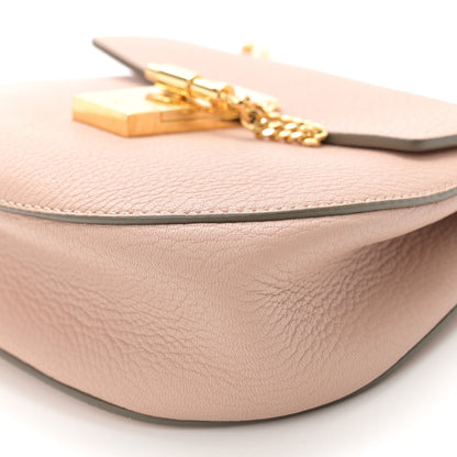 Chloe Grained Lambskin Mini Drew Shoulder Bag Cement Pink 10 of 12