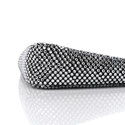 Prada Satin Crystal Triangle Pouch Black 9 of 10