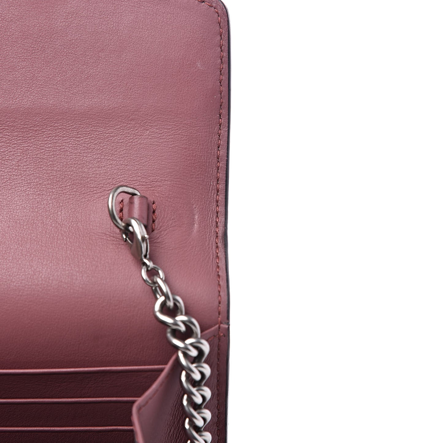 GG Supreme Monogram Blooms Mini Dionysus Chain Wallet Beige Multicolor Dry Rose