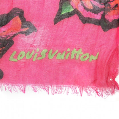 Louis Vuitton Cashmere Silk Monogram Roses Stole 4 of 6