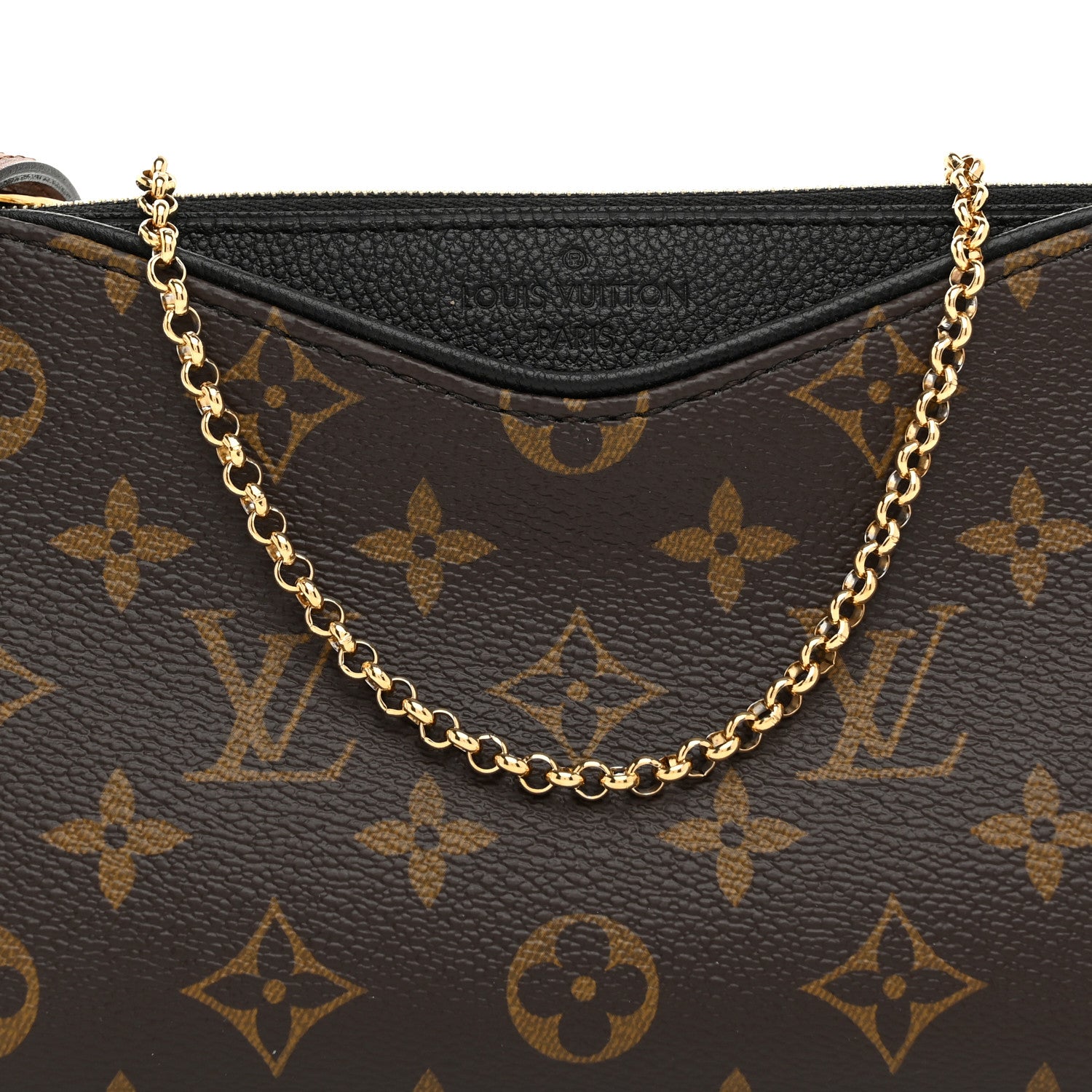Louis Vuitton Monogram Pallas Clutch Black 9 of 11