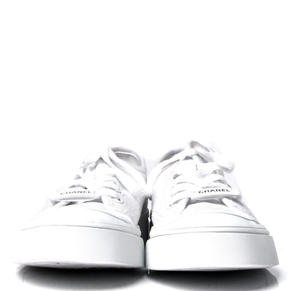 Chanel Mixed Fibers Low Top Sneakers 36.5 White 2 of 6