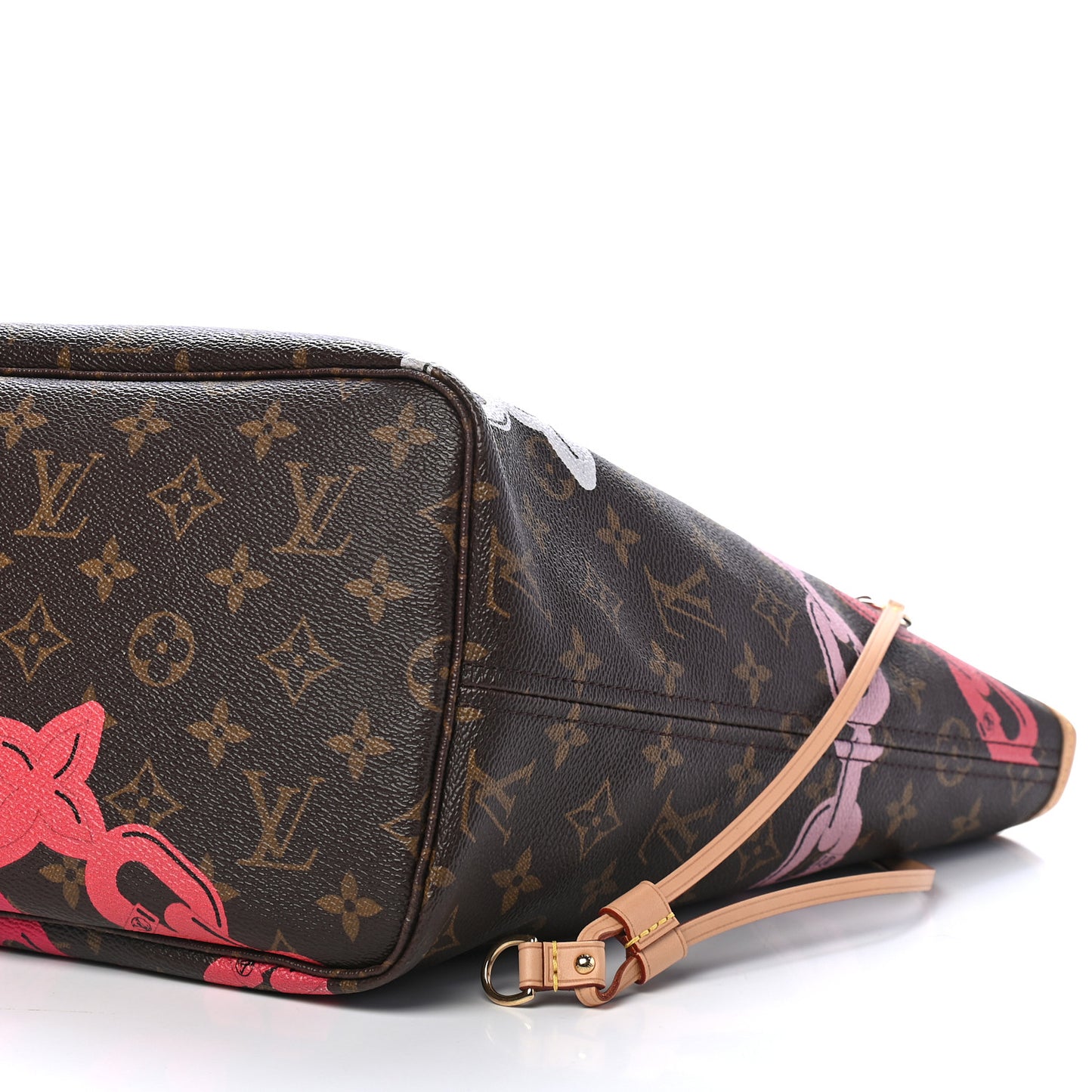 Monogram Bay Neverfull MM Rose Ballerine Poppy
