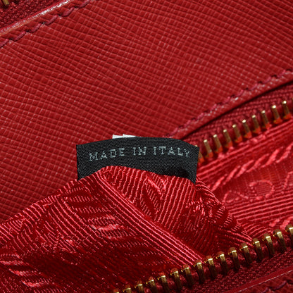Prada Saffiano Lux Large Double Zip Tote Fuoco 9 of 12