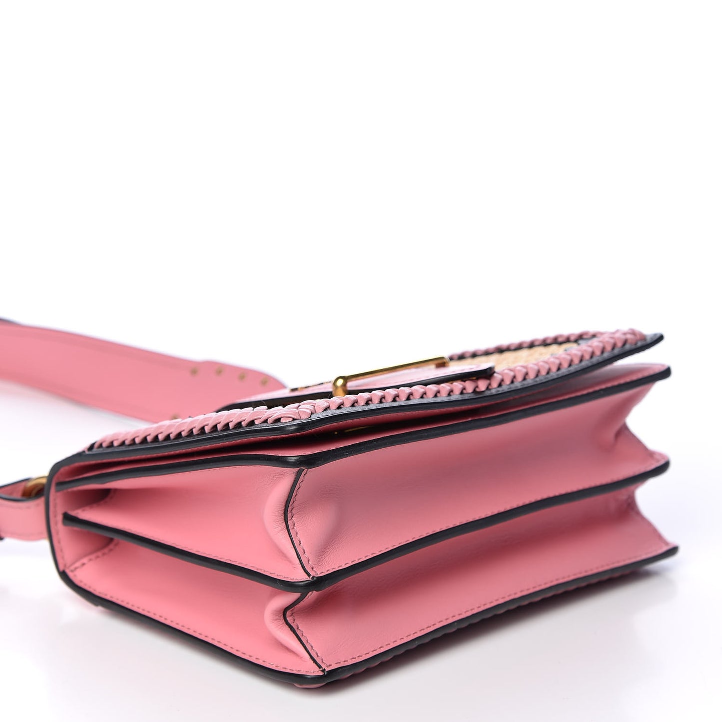 City Calf Raffia Saffiano Cahier Bag Naturale Petalo