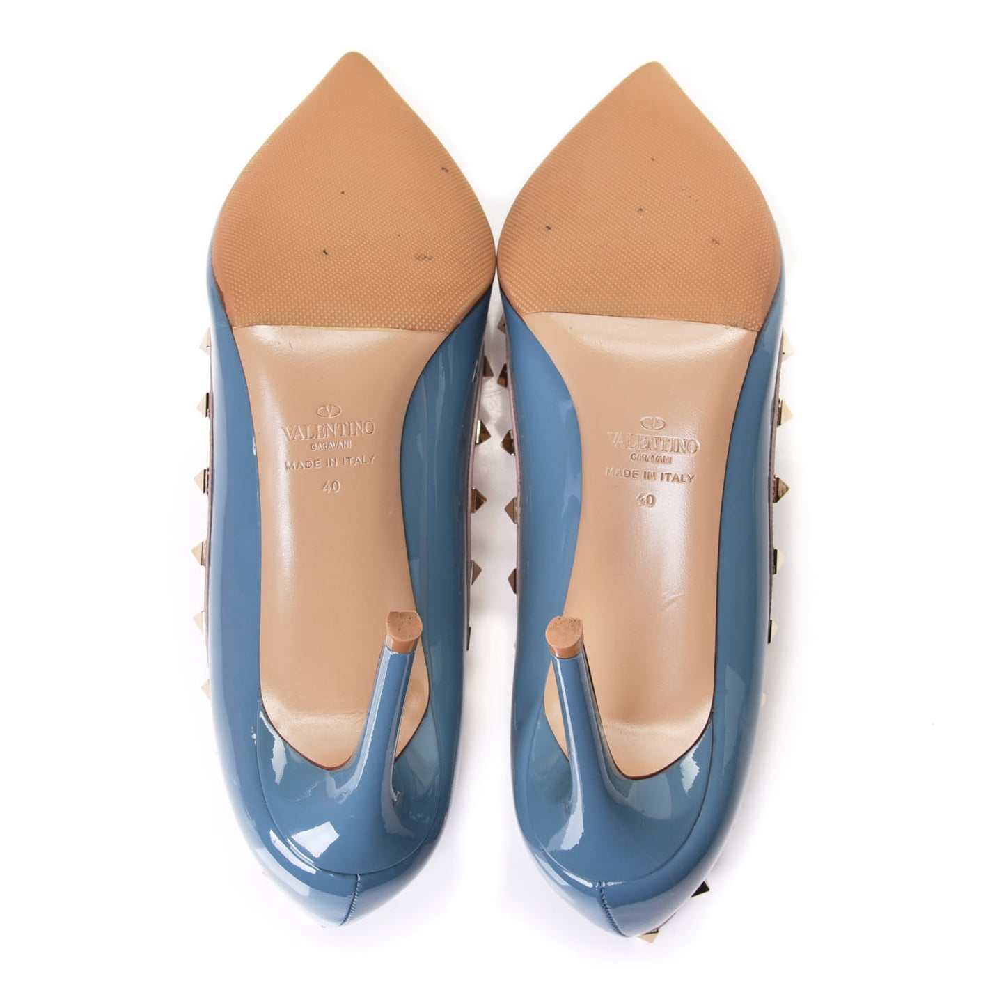Patent Rockstud 85mm Pumps 40 Grey Sky Poudre