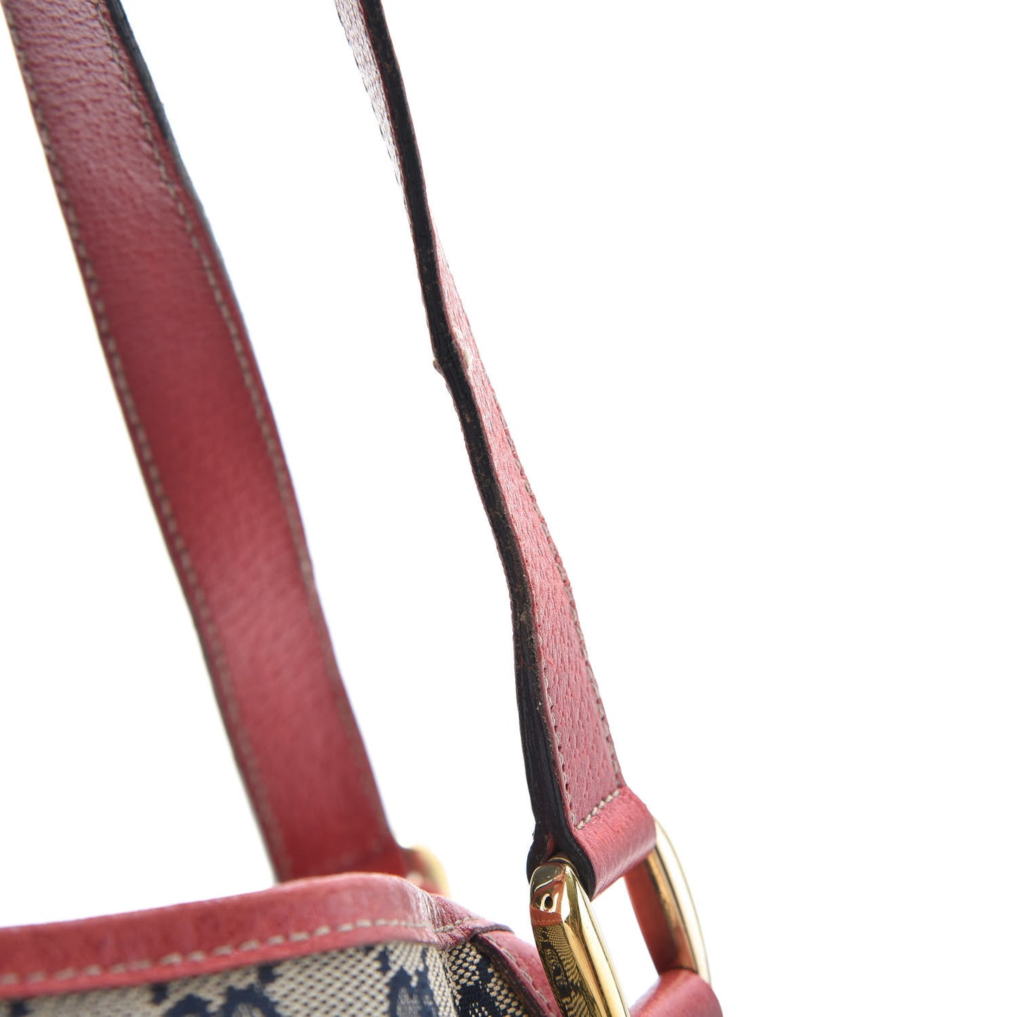 Monogram Medium Abbey Shoulder Bag Navy Red