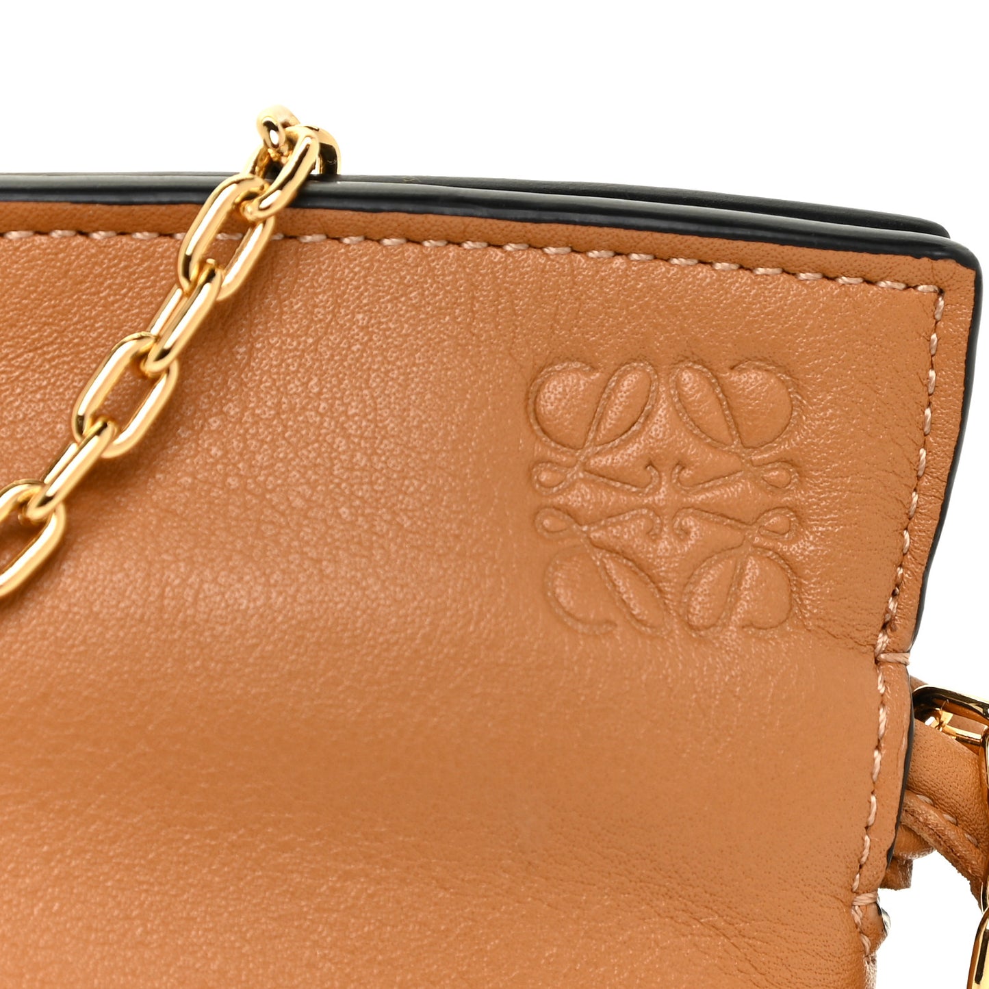 Calfskin Nano Flamenco Knot Clutch Warm Desert