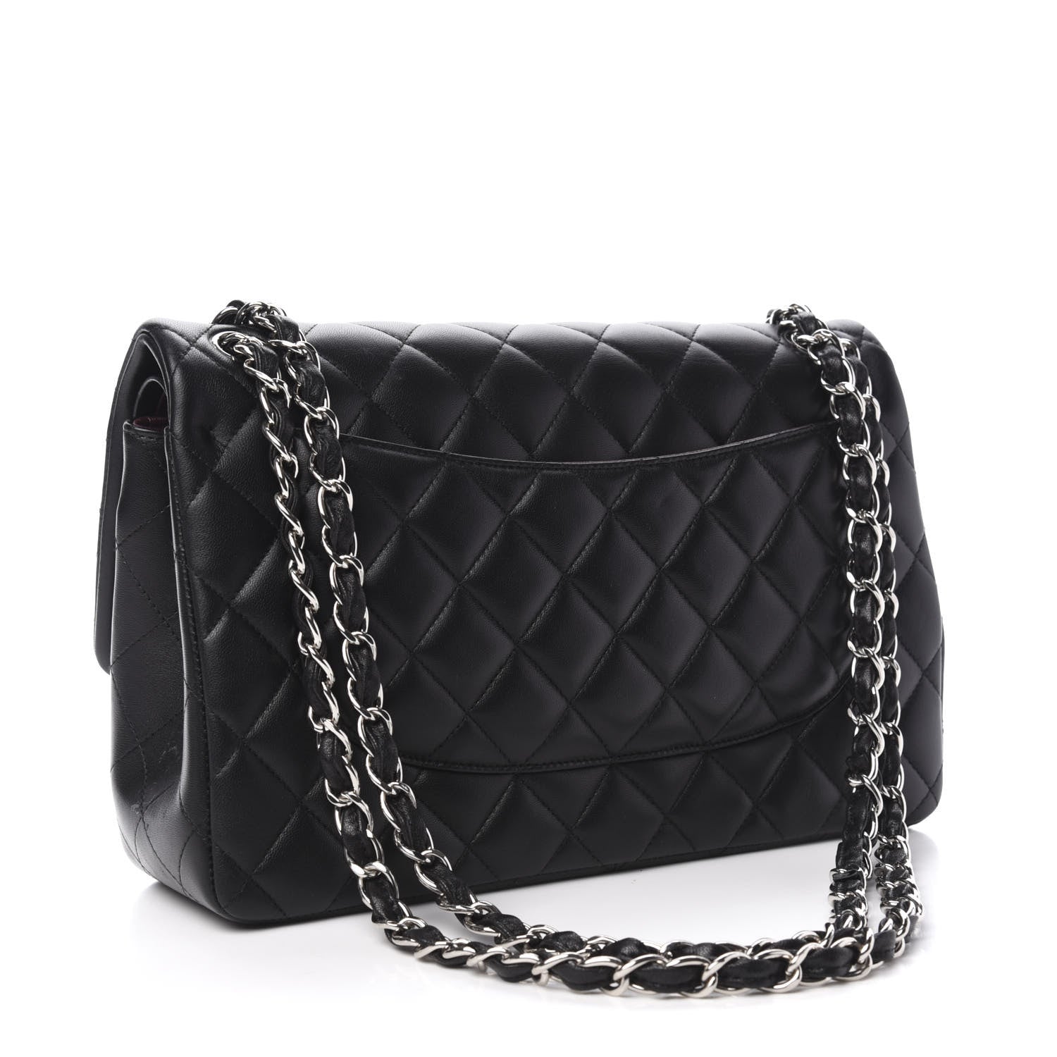 Chanel Lambskin Quilted Jumbo Double Flap Black 3 of 11