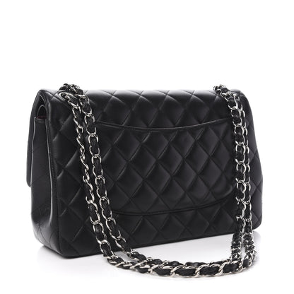 Chanel Lambskin Quilted Jumbo Double Flap Black 3 of 11