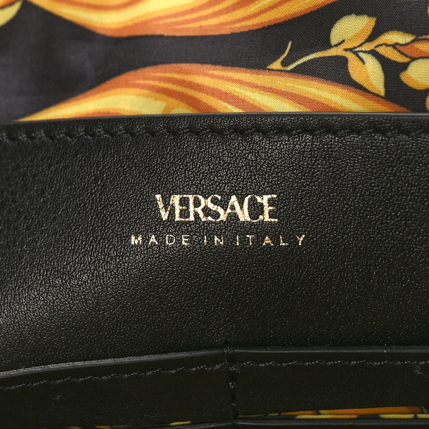 Versace Vitello Palazzo Medusa Wristlet Clutch Bag Black 6 of 8