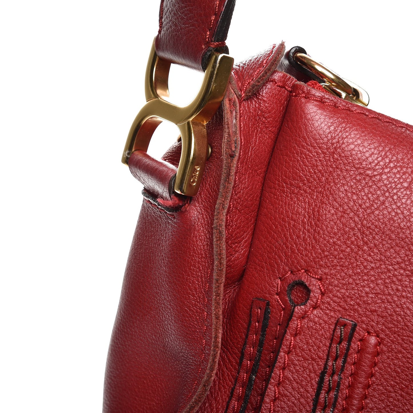 Calfskin Medium Marcie Hobo Garnet