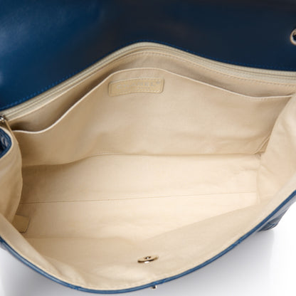 Chanel Calfskin Quilted In the Business Flap Dark Navy Blue 5 of 11