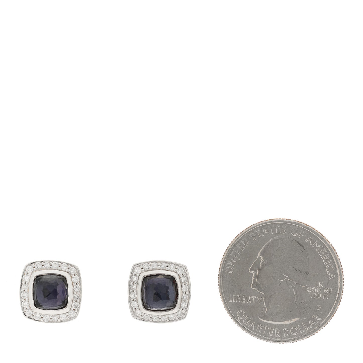 Sterling Silver Diamond Black Orchid 5mm Albion Earrings