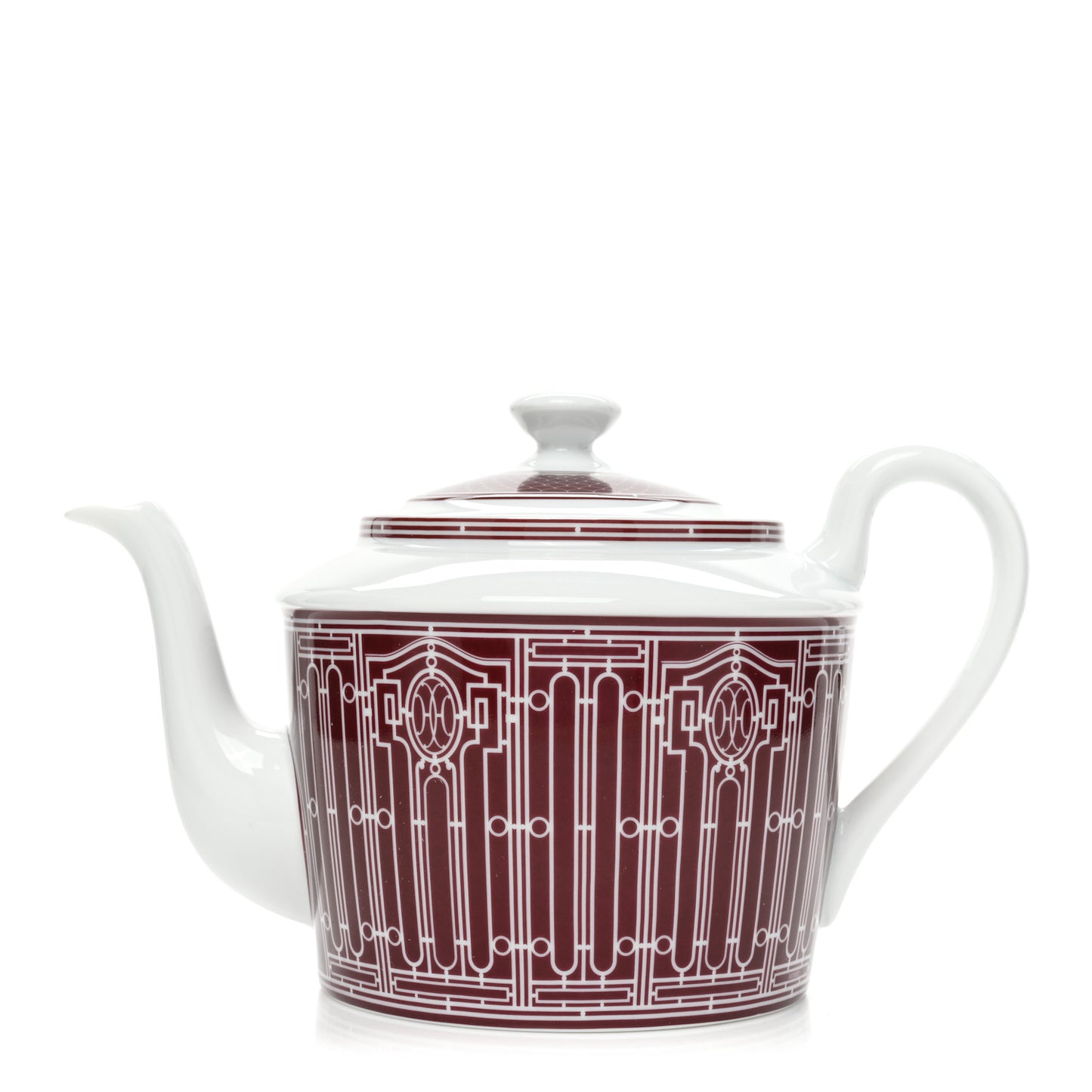Porcelain H Deco Coffee/Tea Pot Rouge