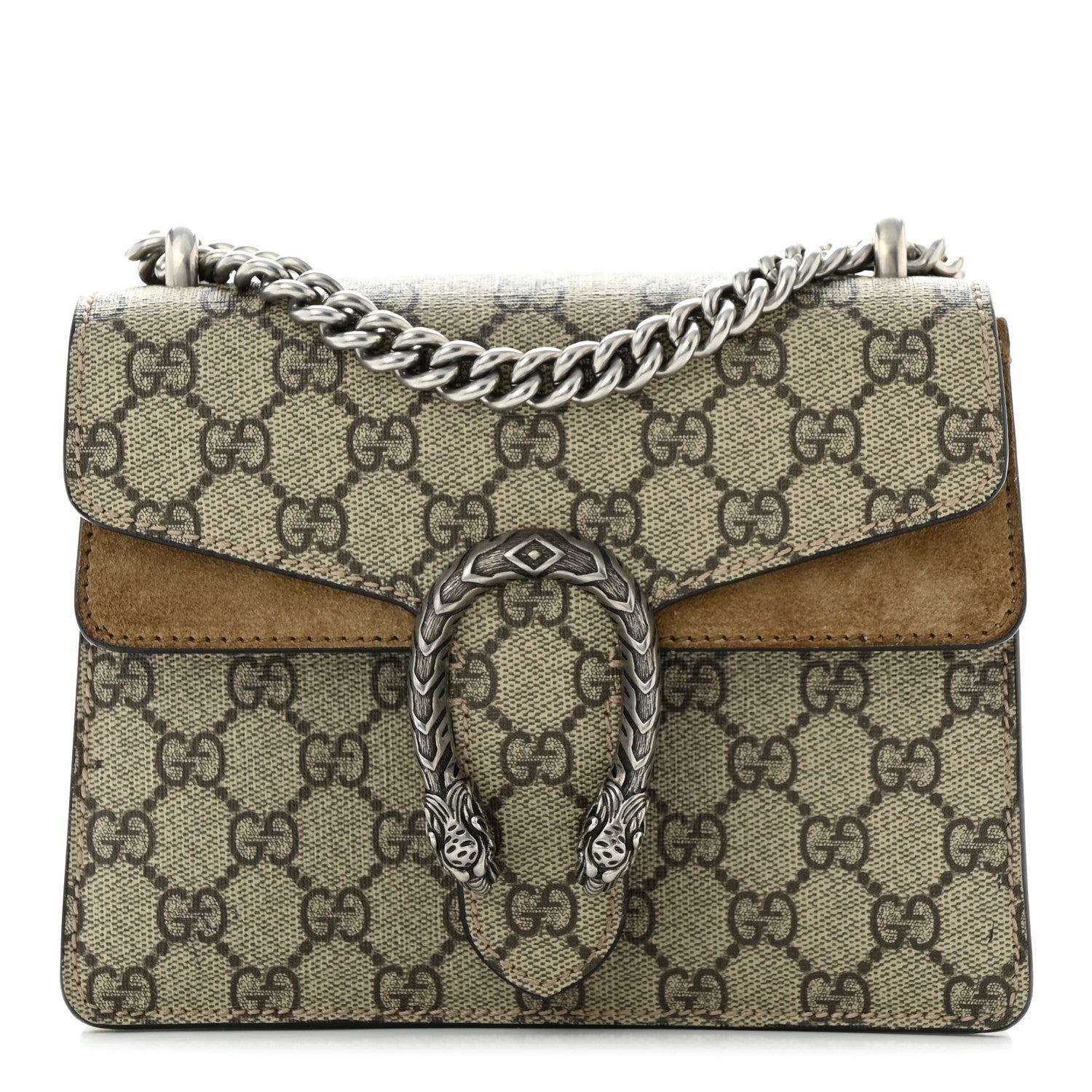 Gucci GG Supreme Monogram Mini Dionysus Shoulder Bag Taupe 1 of 12