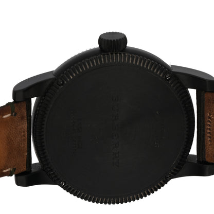 Burberry Stainless Steel Fabric 42mm GMT Utilitarian Quartz Watch Black BU7855 4 of 5