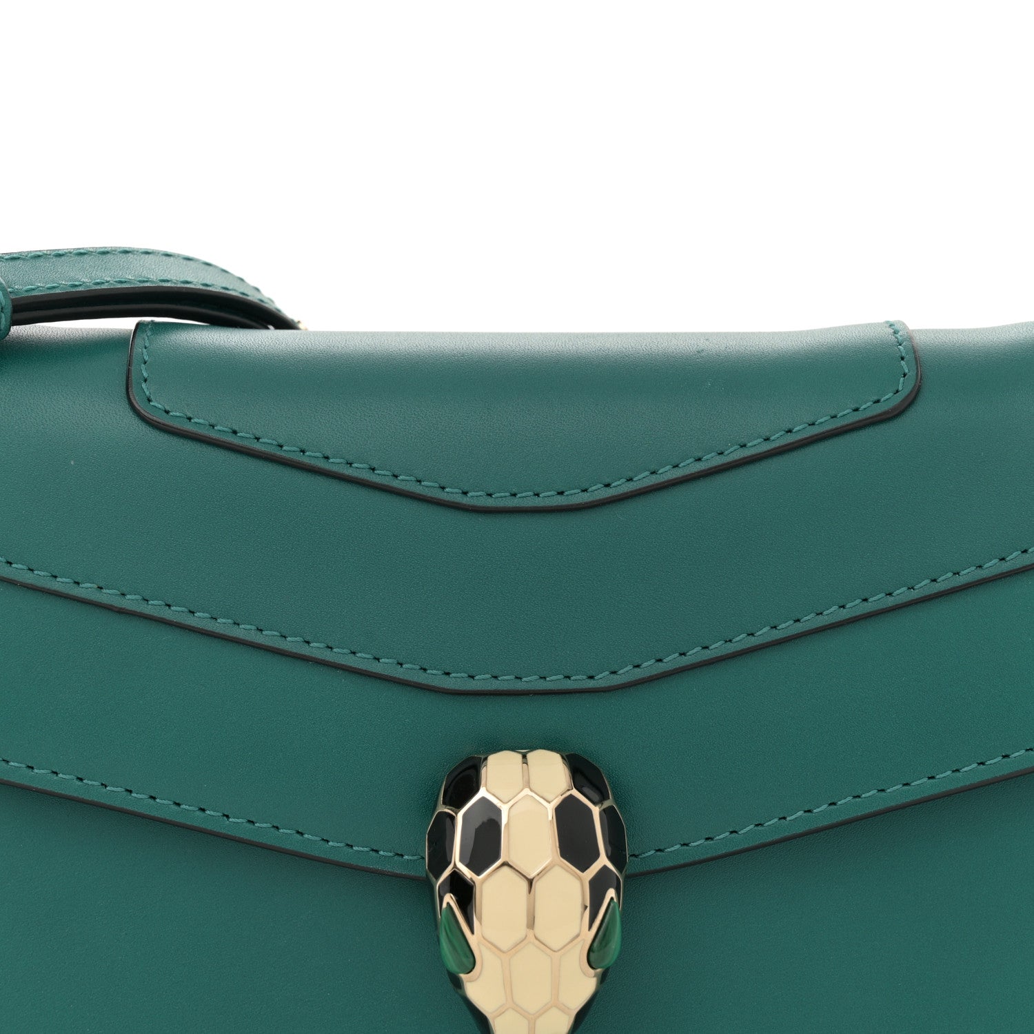 Bulgari Calfskin Serpenti Forever Crossbody Bag Emerald Green 8 of 11