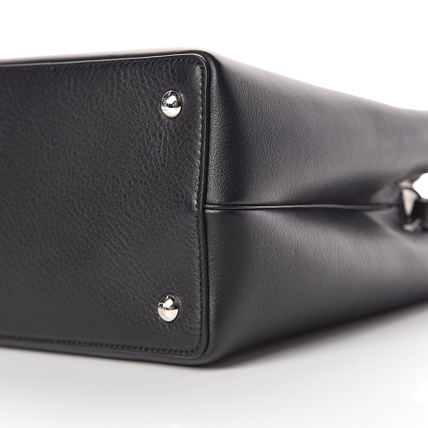 Fendi Vitello Dolce Elaphe Petite 2Jours Tote Black 8 of 10