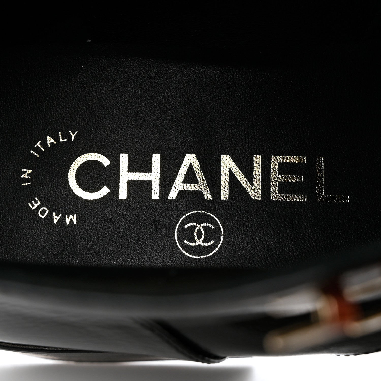 Chanel Crumpled Lambskin Shiny Calfskin Combat Boots 38 Black 7 of 9