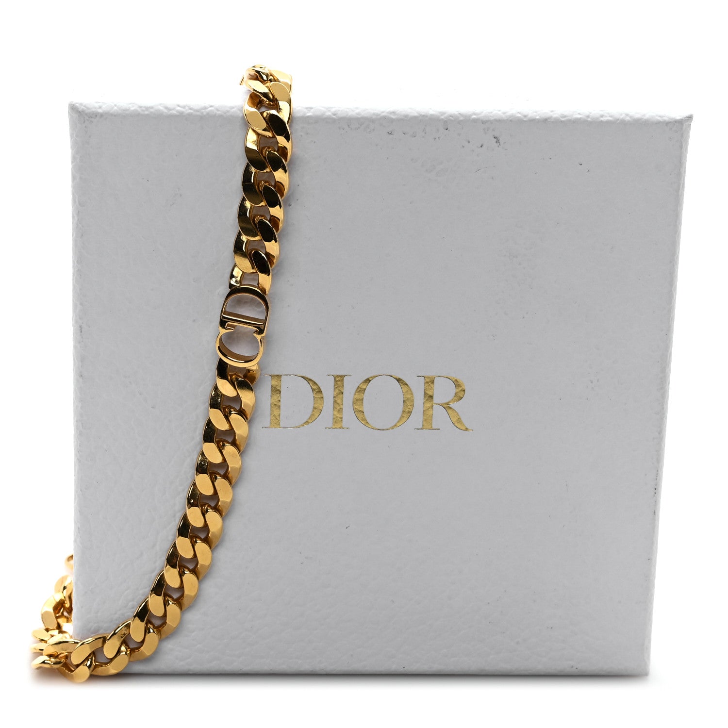 Christian Dior Metal CD Choker Necklace Gold 6 of 6