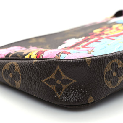 Louis Vuitton Monogram 2021 Christmas Animation Japanese Garden Mini Pochette Accessories Wisteria Pink 9 of 10