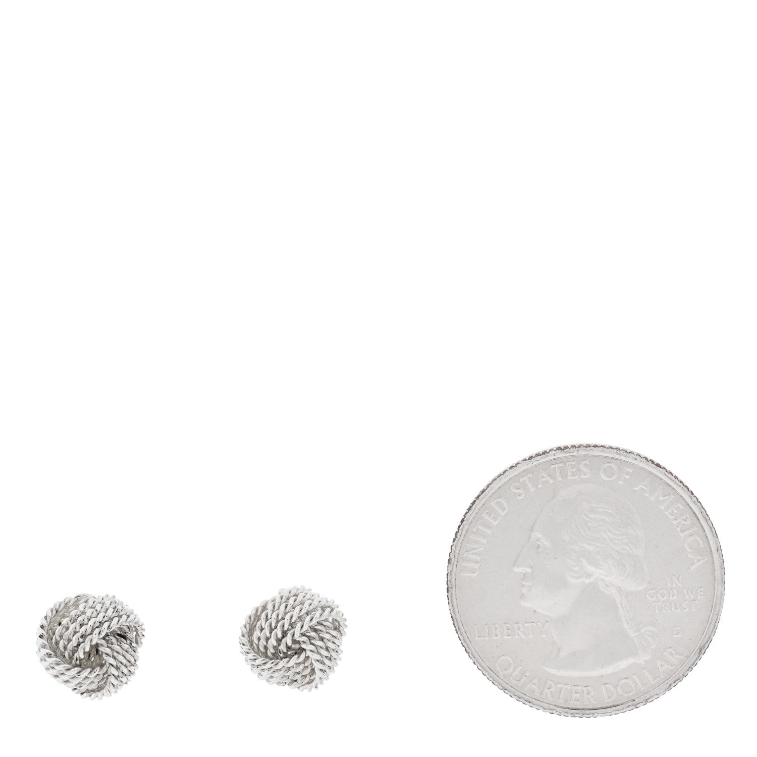 Tiffany Sterling Silver Twist Knot Earrings 2 of 4