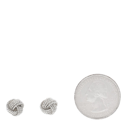 Tiffany Sterling Silver Twist Knot Earrings 2 of 4