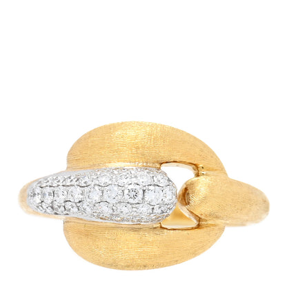 Marco Bicego 18K Yellow White Gold Diamond Lucia Ring 55 7.25 1 of 4