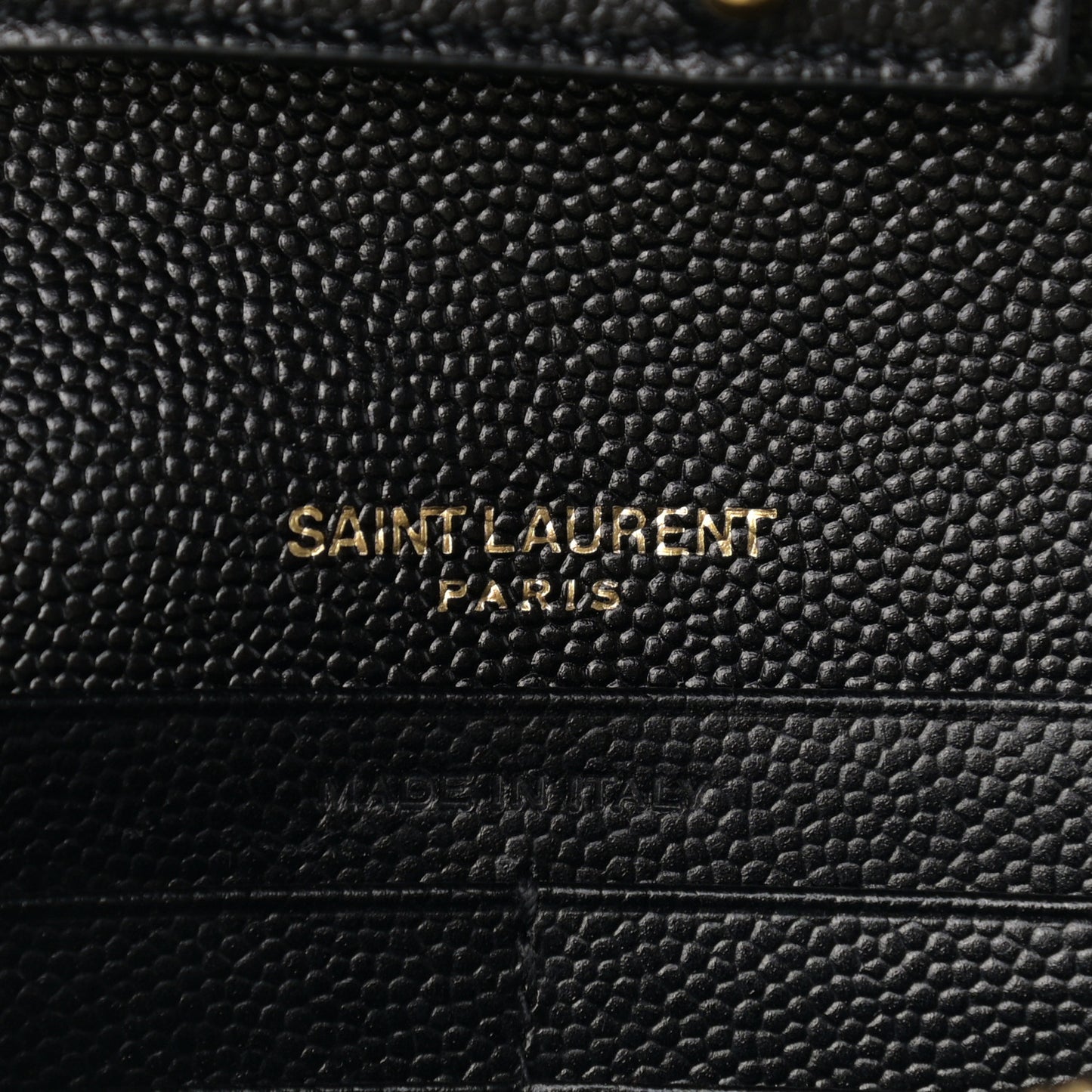 Grain De Poudre Matelasse Chevron Monogram Chain Wallet Black