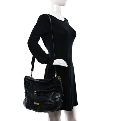 Burberry Lambskin Bridle Calfskin Small Dutton Hobo Black 2 of 10