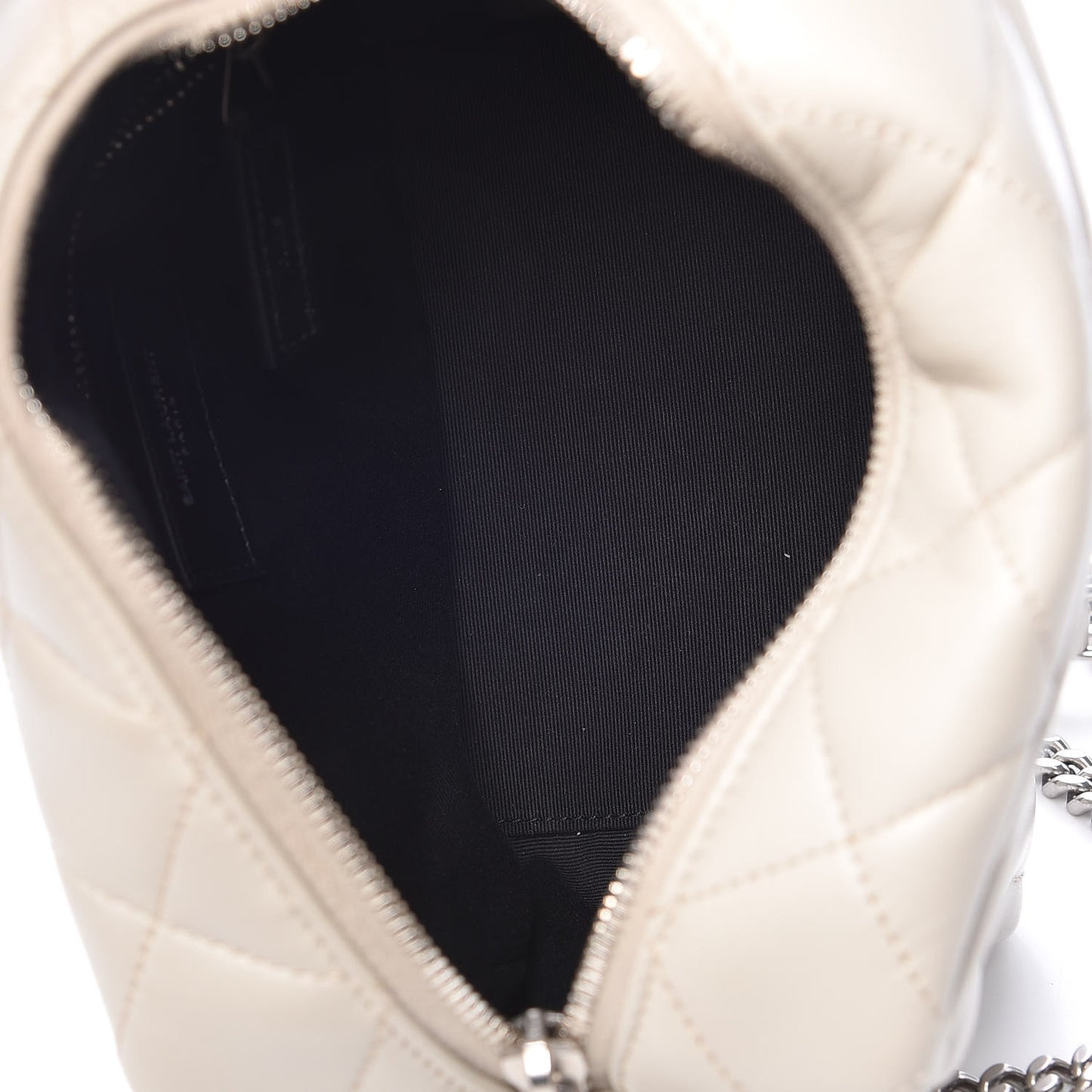 Calfskin Y Quilted Monogram Small Loulou Bowling Bag Ivory