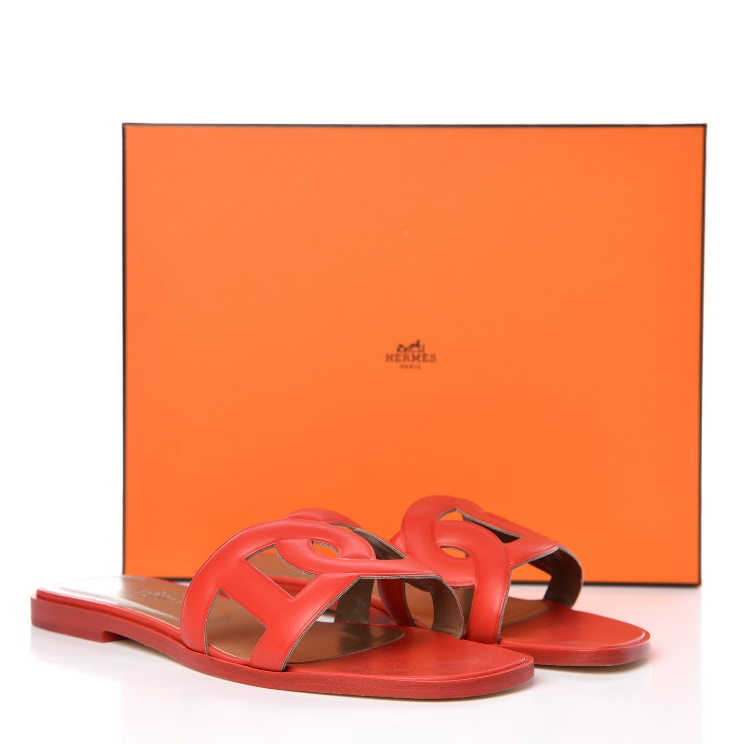 Hermes Calfskin Omaha Sandals 37.5 Pavot 11 of 11