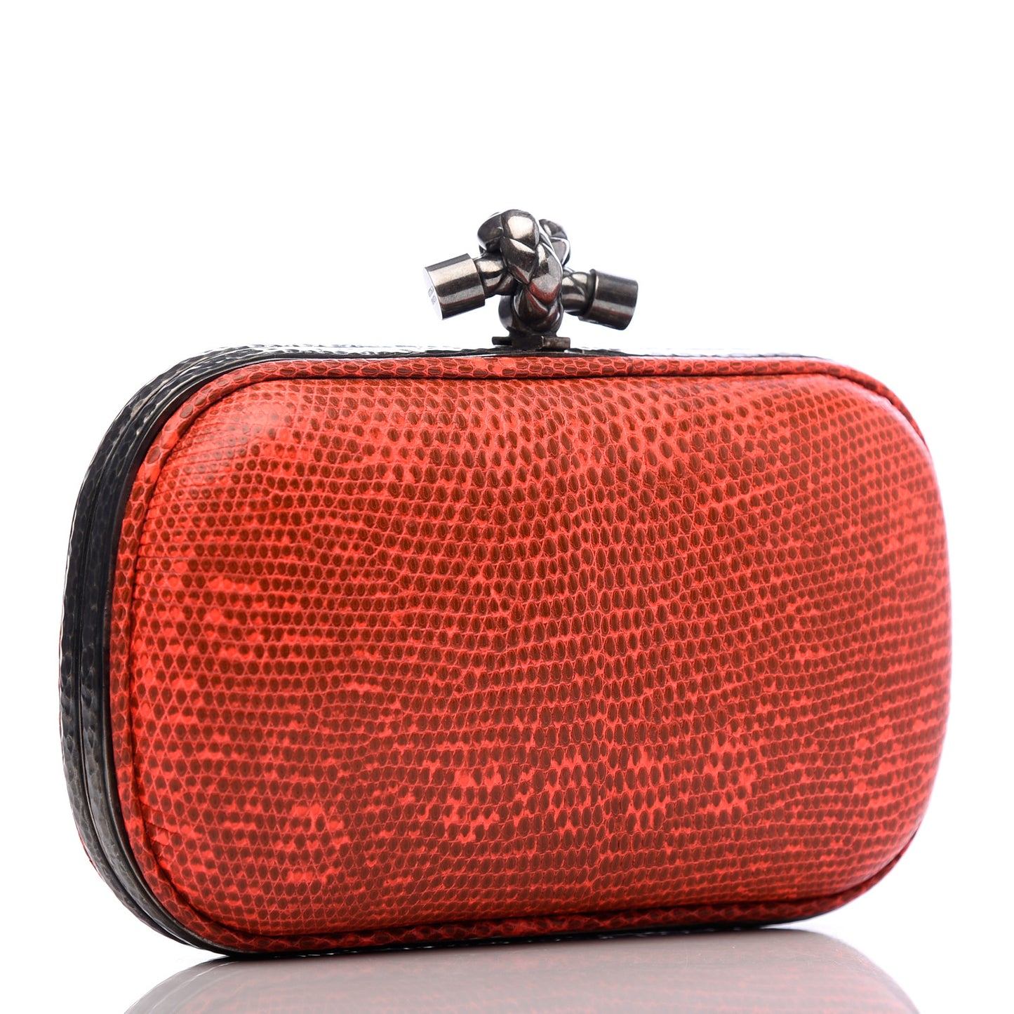 Lizard Knot Clutch Neon Orange