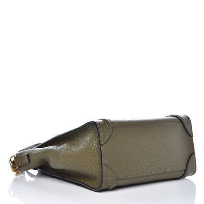 Celine Drummed Calfskin Nano Luggage Jungle 4 of 9