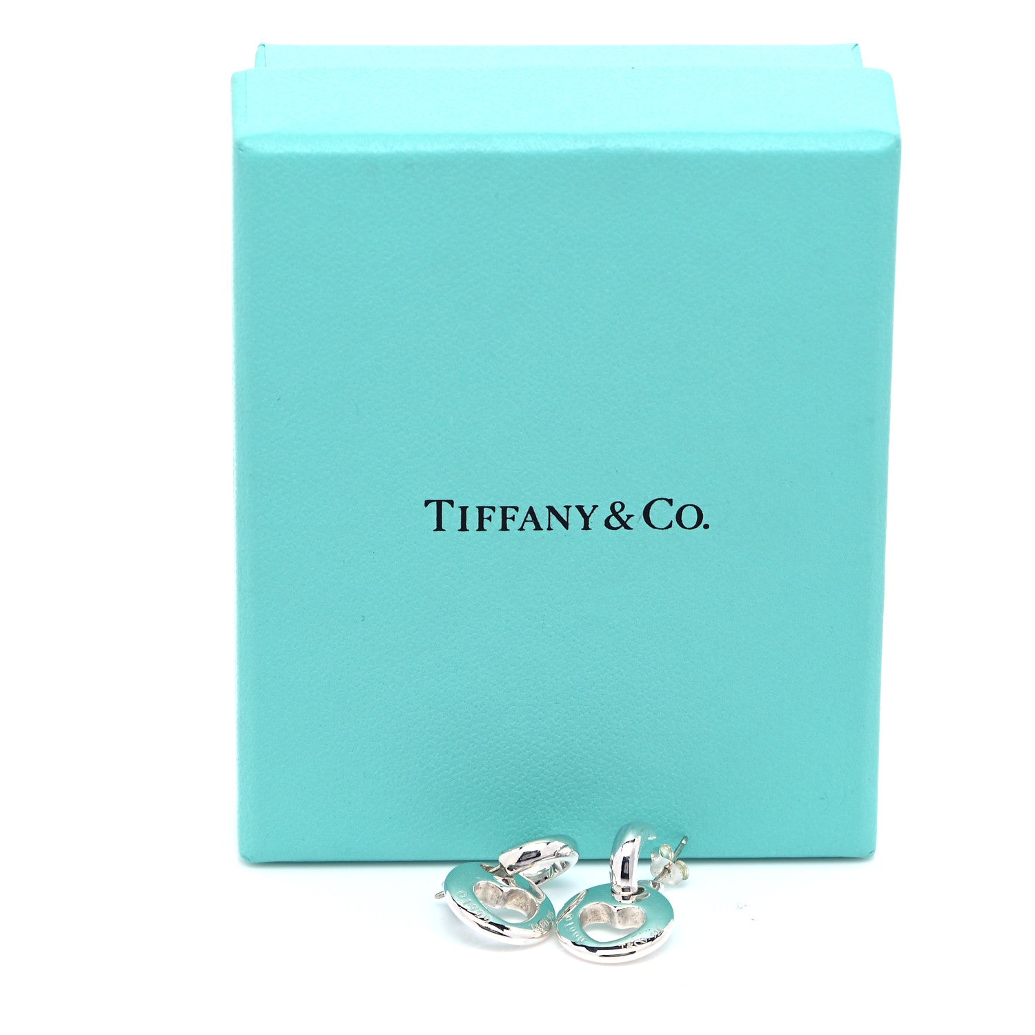 Tiffany Sterling Silver Heart Stencil Earrings 6 of 6