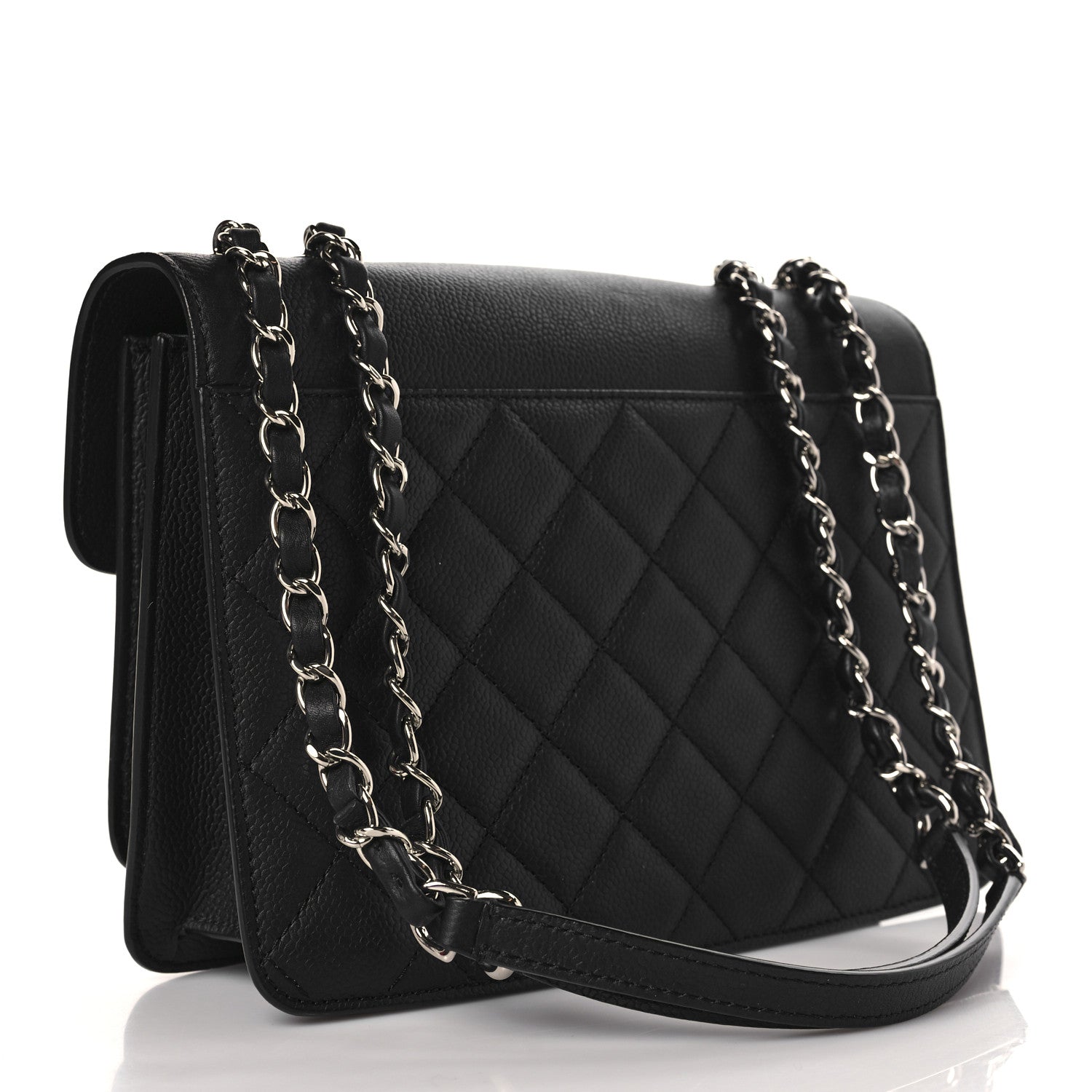Chanel Caviar Quilted Small CC Box Top Handle Flap Black 3 of 9