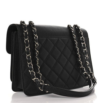 Chanel Caviar Quilted Small CC Box Top Handle Flap Black 3 of 9