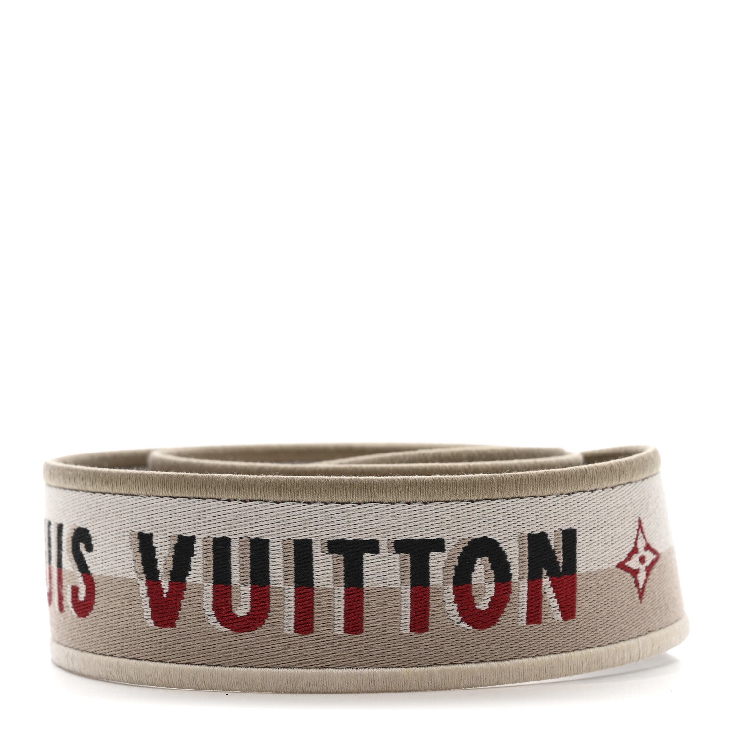 Louis Vuitton Jacquard Speedy Bandouliere 20 Shoulder Strap Beige White 2 of 3