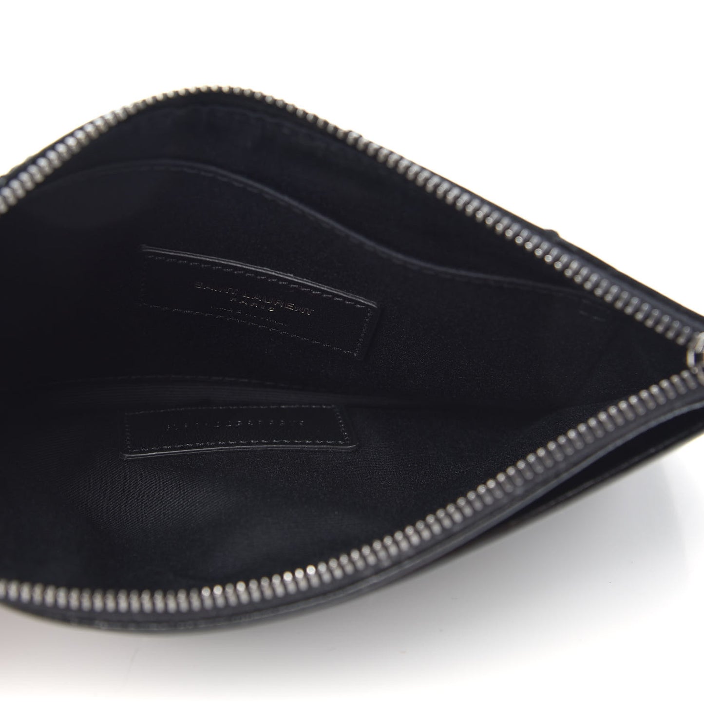 Crinkled Calfskin Matelasse Monogram Niki Bill Pouch Black