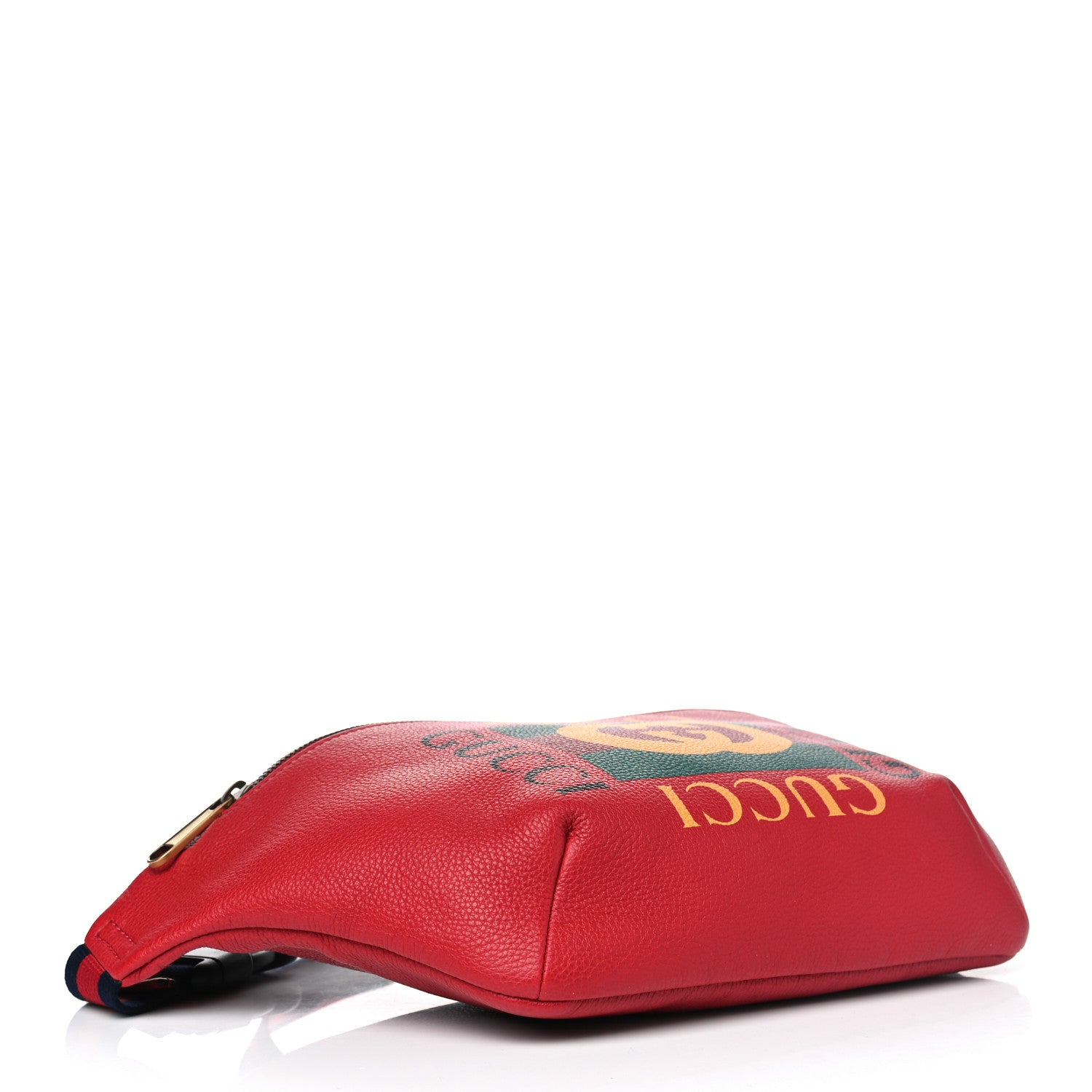 Gucci Grained Calfskin Logo Belt Bag Hibiscus Red 3 of 5