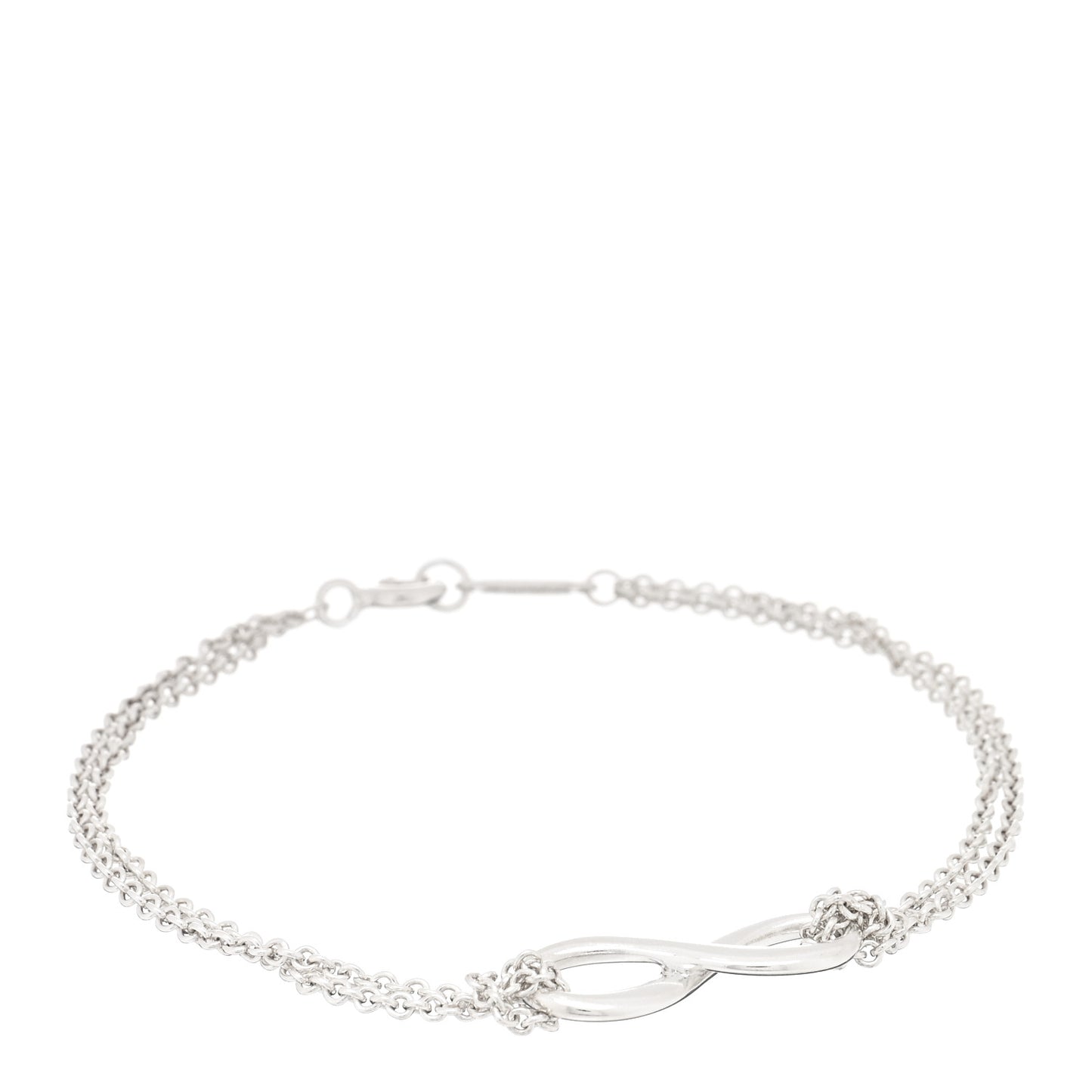 Sterling Silver Infinity Double Chain Bracelet