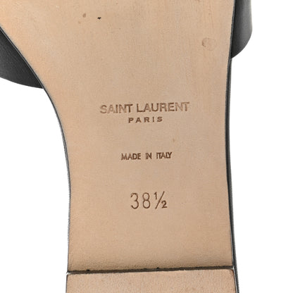Saint Laurent Calfskin Nu Pied 05 Slide Sandals 38.5 Black 6 of 9