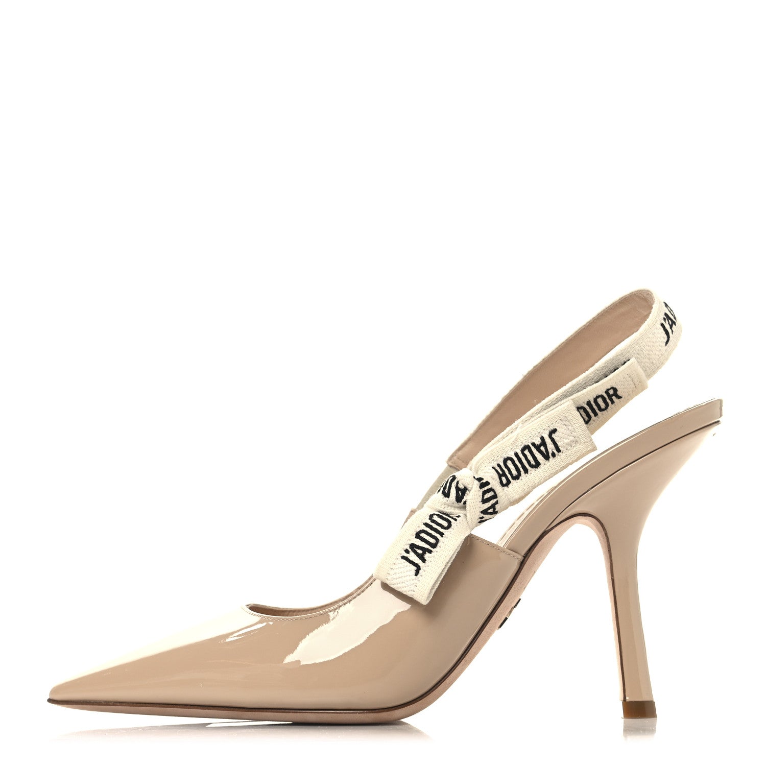 J'ADIOR ベージュ ポインテッドトゥヒール Christian Dior Patent Ribbon J'Adior Slingback 100mm Pumps 38.5