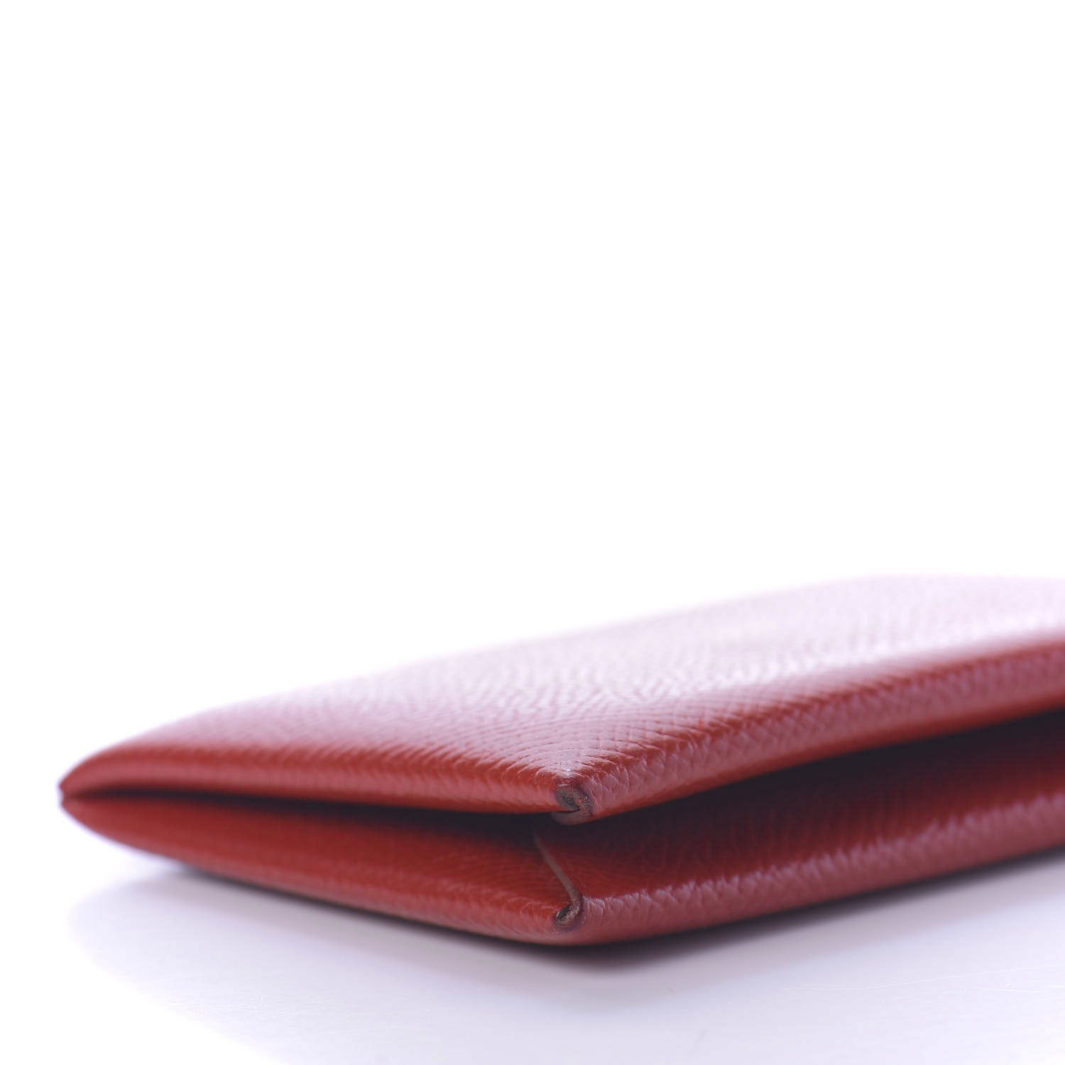 Hermes Epsom Calvi Card Case Rouge Garance 6 of 9