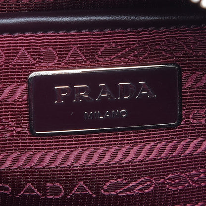 Prada Tessuto Nylon Vitello Tote Granato 6 of 12
