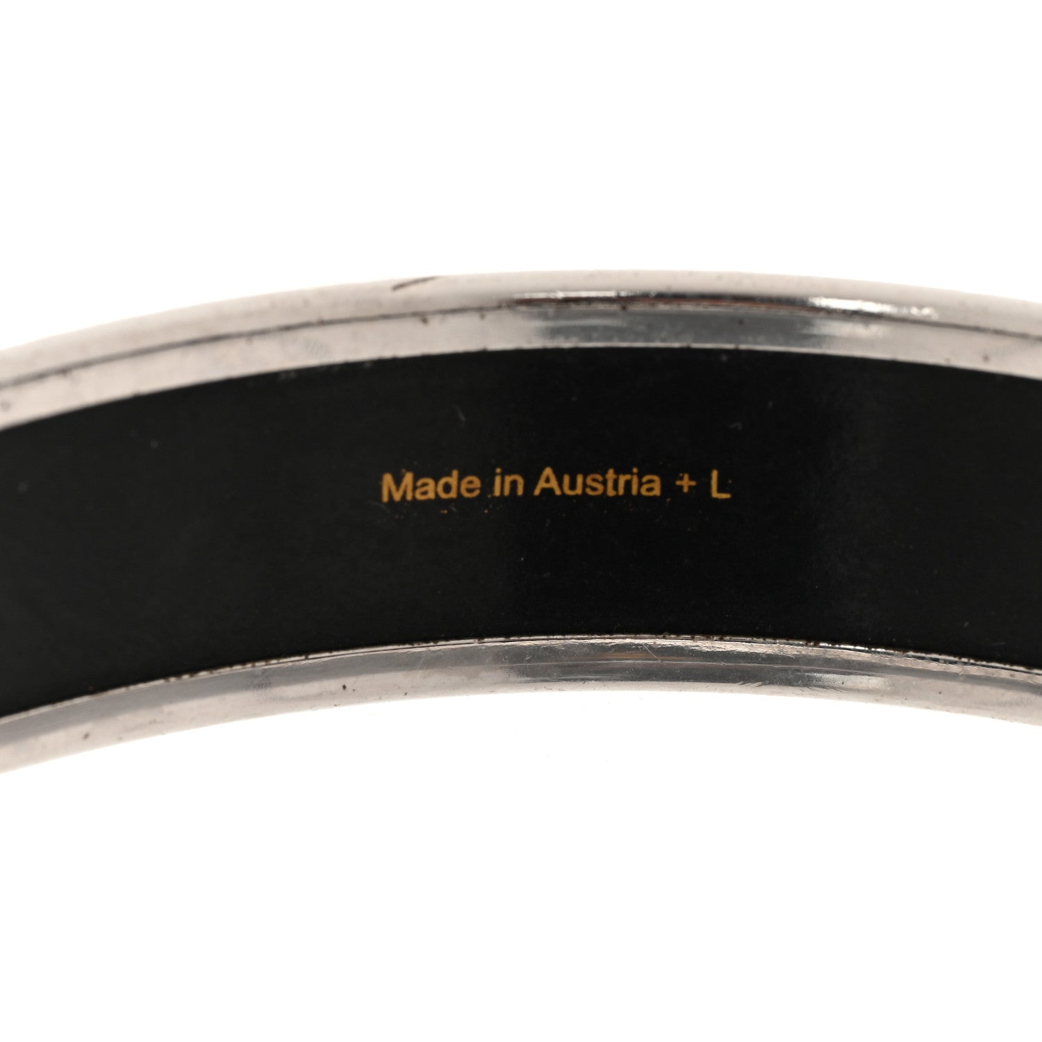 Hermes Enamel Printed Narrow Caleche Bracelet 70 White 4 of 5