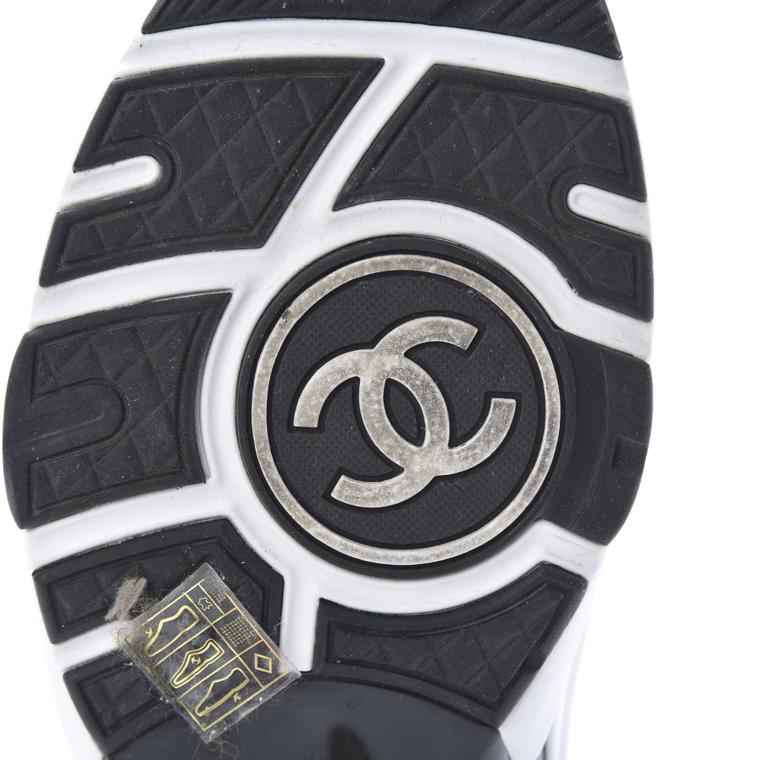Chanel Calfskin Fabric Sneakers 40 White Silver Fluo Pink 7 of 10
